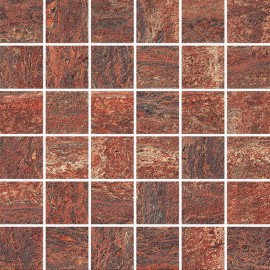 Мозаика ITALGRANITI I CEMENTI Mosaico Rosso Vein Cut 9mm TR073MA 30x30