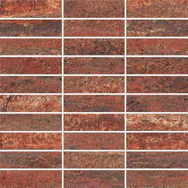 Мозаика ITALGRANITI I CEMENTI Muretto Rosso Vein Cut 9mm TR07MB9 30x30