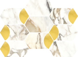 Плитка Luce Oro Decoro Esagona Rame Lusso 26x35