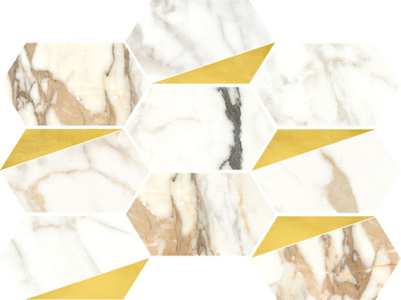 Плитка Luce Oro Decoro Esagona Rame Satin 26x35