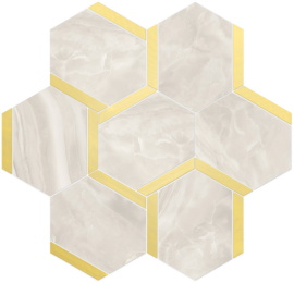 Плитка NOLITA Esagona Bacchetta Oro Satin 30x28