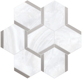 Плитка NOLITA Esagona Bacchetta Platino Satin 30x28