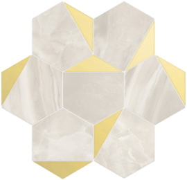 Плитка NOLITA Esagona Triangoli Oro Lusso 30x28