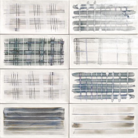 Керамическая плитка Deco Aquarel grey 15x30 см