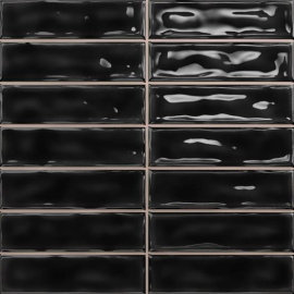 Керамическая плитка Sticks black (negro) 20x20 см