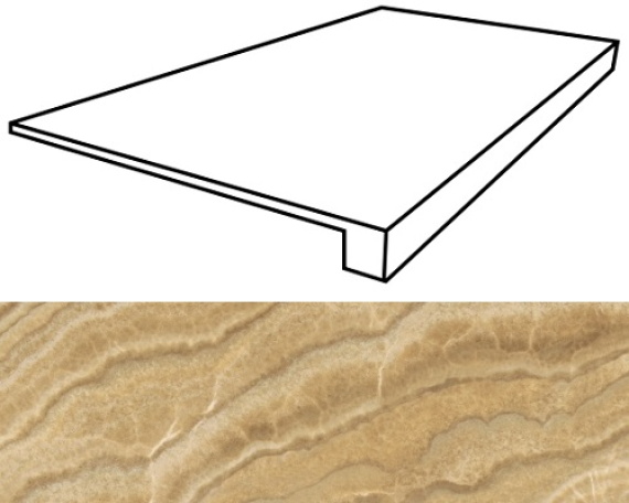 Ступени Italon 620070001034 Surface Onice Miele Scal Front Lux 33x120