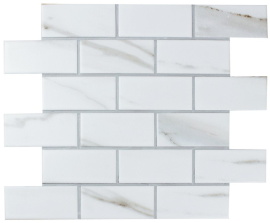 Плитка керамическаядекоративная Brick Calacatta Gold 6.5*295.5*291 45*95
