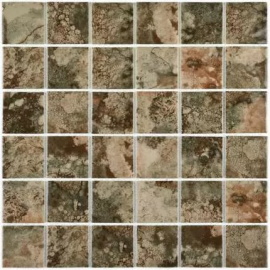Плитка декоративная стеклянная Amuletto Leaf 300*300 48*48*4.5