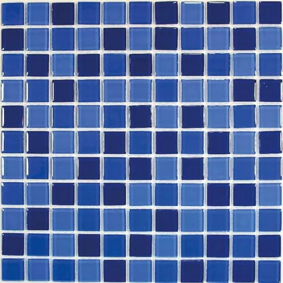 Плитка декоративная стеклянная Blue wave-1 25*25 300*300