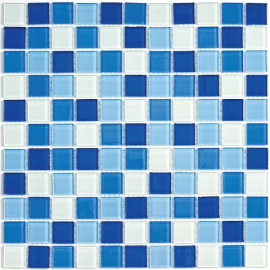 Плитка декоративная стеклянная Blue wave-3 25*25 300*300