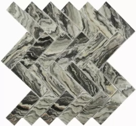 Плитка декоративная стеклянная Hadar Grey 268*286 30*98*4.5