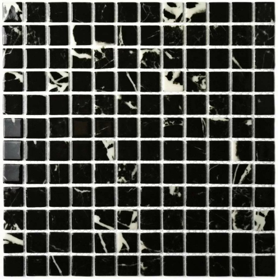 Плитка декоративная стеклянная Mia black (glossy) 300*300 23*23*4