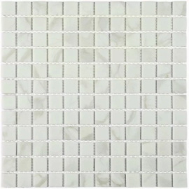 Плитка декоративная стеклянная Mia white (matt) 300*300 23*23*4