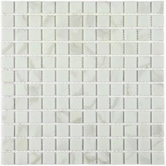Плитка декоративная стеклянная Mia white (matt) 300*300 23*23*4