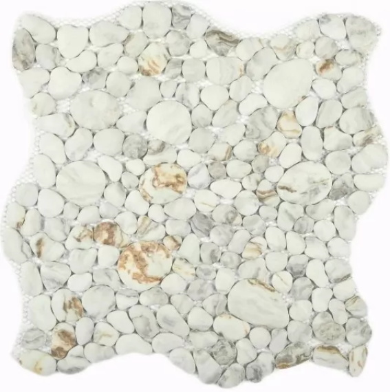 Плитка декоративная стеклянная Point Beige 305*305 произ форма