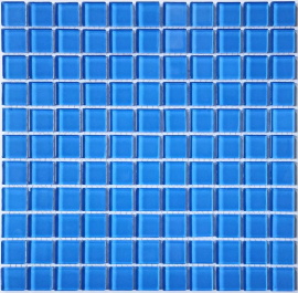 Плитка декоративная стеклянная Royal blue 4*25*25 300*300