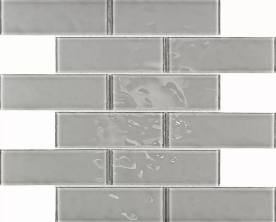 Плитка декоративная стеклянная Rumba Grey 4*48*148 300*300