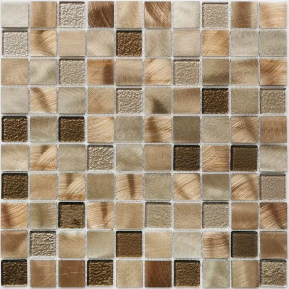 Плитка декоративная стеклянная Titan Bronze 4*30*30 318*318