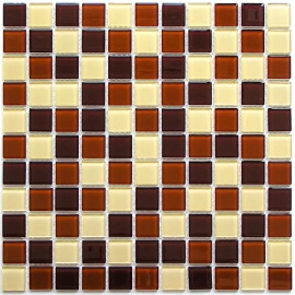 Плитка декоративная стеклянная Toffee mix 4*25*25 300*300