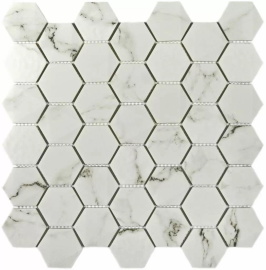 Плитка декоративная стеклянная Volume White 303*300 48*48*6.5