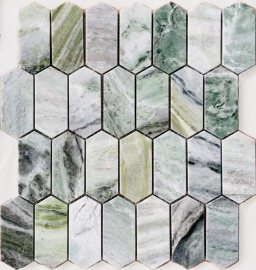 Onice Verde oliva POL long hex 38x86x7