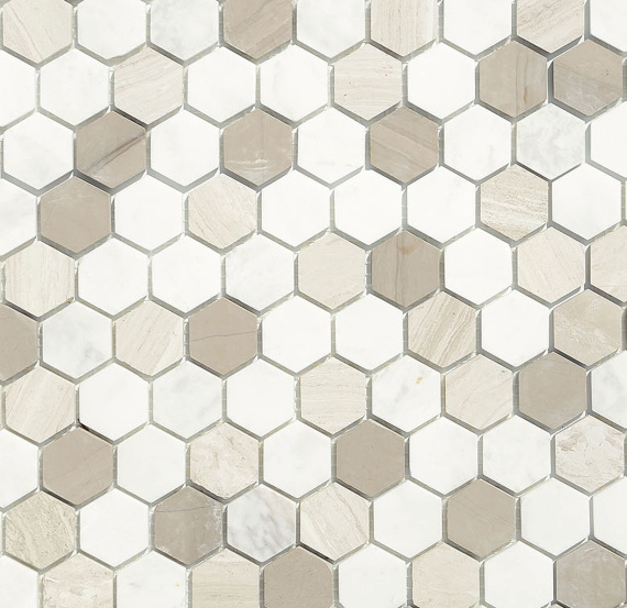 Pietra Mix 3 MAT hex 18x30x6