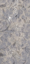 Керамогранит Meissen Floresta 17551 цветы синий ректификат 60x120