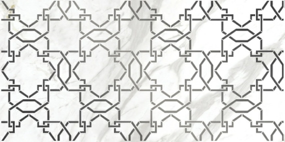 Настенная вставка Royal stone узор белый 29,8x59,8 A16015