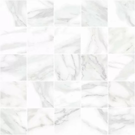Плитка Laparet Olimpus Декор мозаичный белый MM34037 25х25
