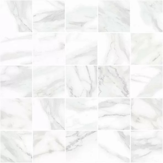 Плитка Laparet Olimpus Декор мозаичный белый MM34037 25х25