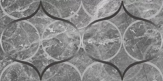 Плитка Laparet Crystal Resonanse Декор серый 30х60x0,9