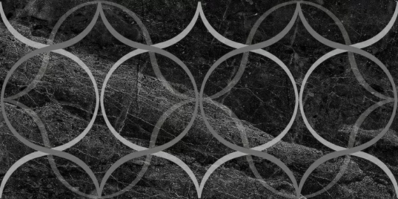 Плитка Laparet Crystal Resonanse Декор чёрный 30х60x0,9