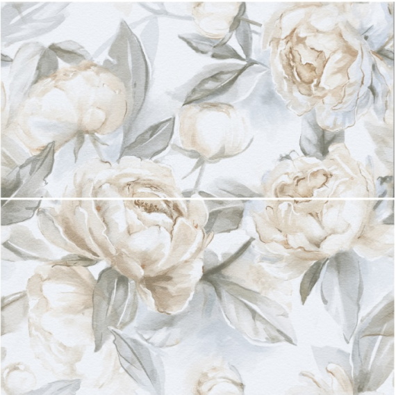 Керамогранит Staro SlimПлитка Elite Peonies Decor A+B 60x120 Matt 2 шт в комплекте  УТ-00000146