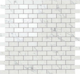 Мозаика Atlas Concorde Italy AS34 Marvel Carrara Pure Mosaico Lappato Burattato 29.8x29.8