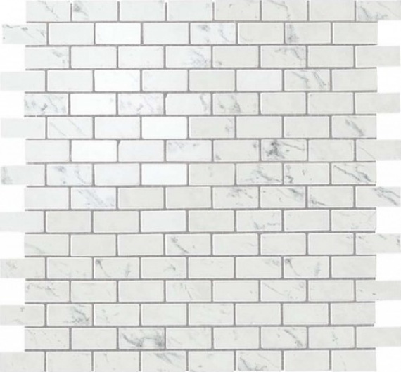 Мозаика Atlas Concorde Italy AS34 Marvel Carrara Pure Mosaico Lappato Burattato 29.8x29.8