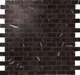 Мозаика Atlas Concorde Italy AS35 Marvel Nero Marquina Mosaico Lappato Burattato 29.8x29.8