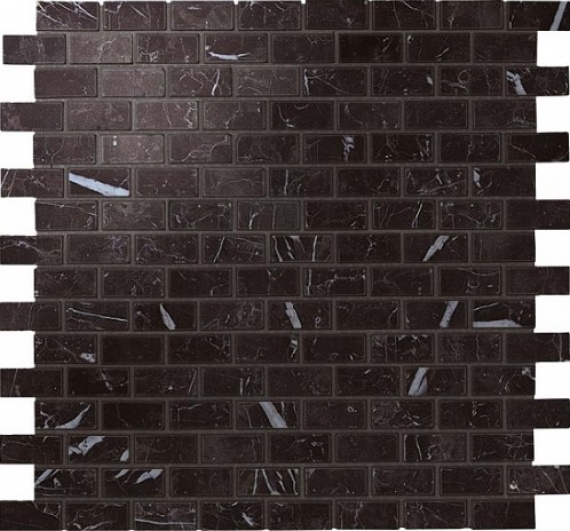 Мозаика Atlas Concorde Italy AS35 Marvel Nero Marquina Mosaico Lappato Burattato 29.8x29.8