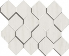 Керамогранит Atlas Concorde Italy AS36 Marvel Bianco Dolomite Mosaico Esagono 3D 28.2x35.3