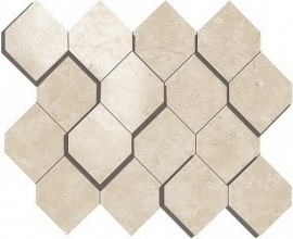 Керамогранит Atlas Concorde Italy AS38 Marvel Cream Prestige Mosaico Esagono 3D 28.2x35.3