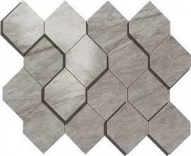 Керамогранит Atlas Concorde Italy AS39 Marvel Bardiglio Grey Mosaico Esagono 3D 28.2x35.3