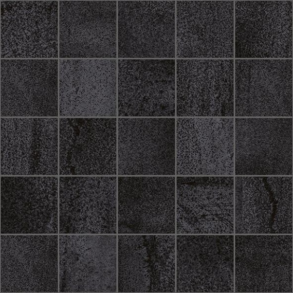 Мозаика Laparet MM34034 Декор Metallica мозаичный чёрный 25х25