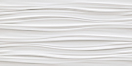 Плитка 3D WALL CARVE Ribbon White Matt 40x80 8SBW
