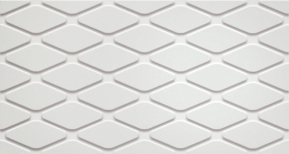 Плитка 600010002253 3D White Rhombus Matt/3Д Вайт Ромбус Матт 30.5x56
