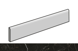 Керамогранит 610130004646 Allure Imperial Black Battiscopa/Аллюр Империал Блэк Плинтус 7.2X60