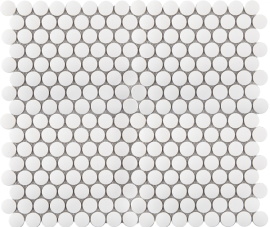 Мозаика JNK81011 Penny Round White Antid. 315х309х6 С0003713