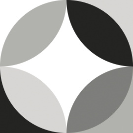 Керамогранит 187819 Circular Black&White 20x20