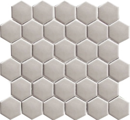 Мозаика MT20116 Hexagon small Grey Glossy 26.5х27.8 С0003638