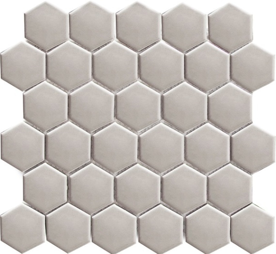 Мозаика MT20116 Hexagon small Grey Glossy 26.5х27.8 С0003638