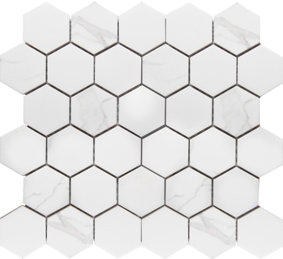 Мозаика PMMT83017 Hexagon small Carrara Matt 26.5х27.8 С0003709