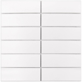 Мозаика V-VW56000 White Matt 4.7x14.7 30х30x6 С0004010